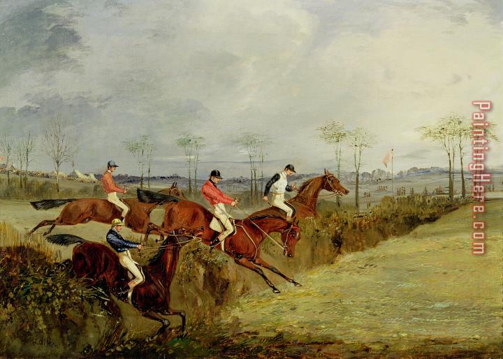 Henry Thomas Alken A Steeplechase - Taking a Hedge and Ditch
